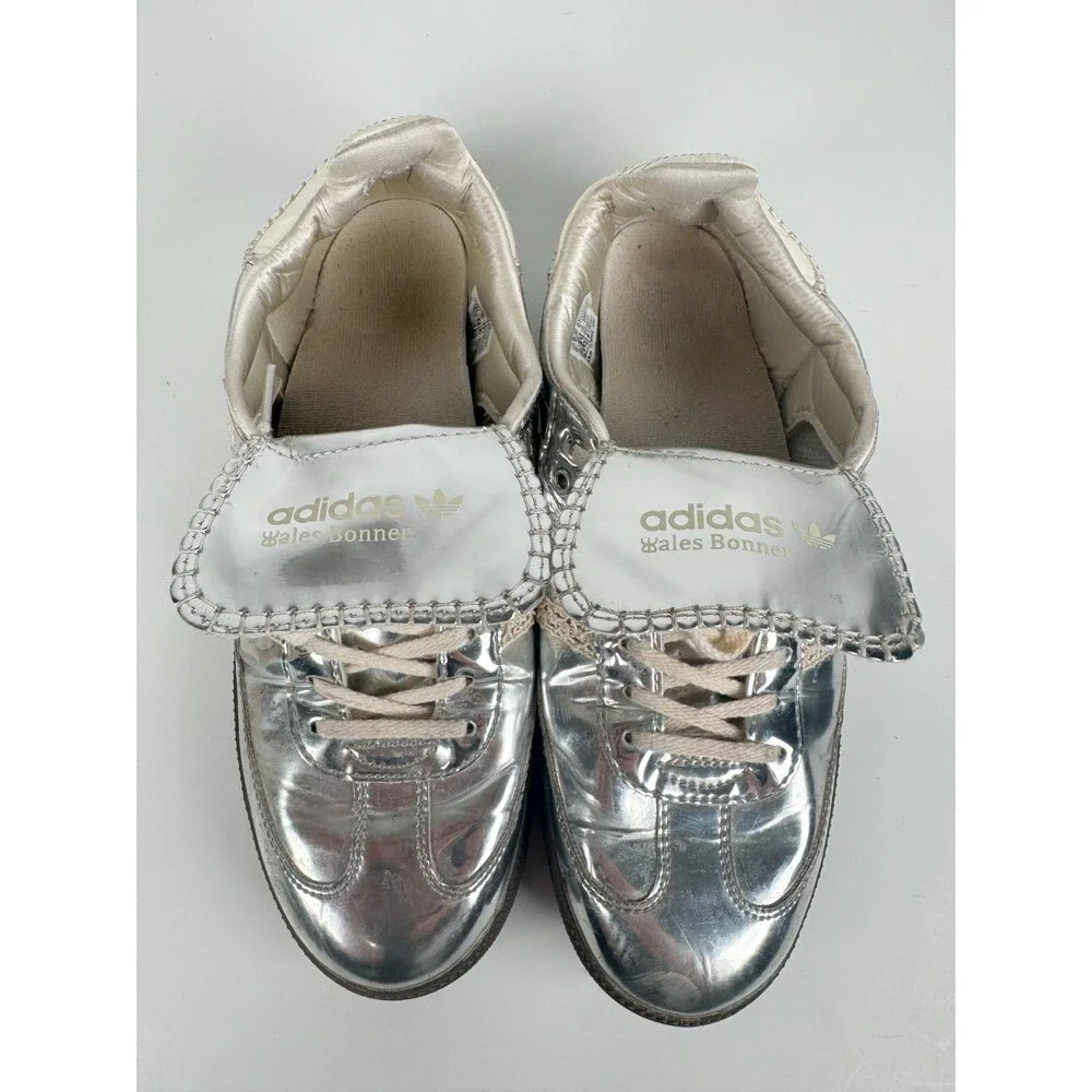 Authentic Adidas Samba Wales Bonner Silver Metallic Men's Size US 10.5